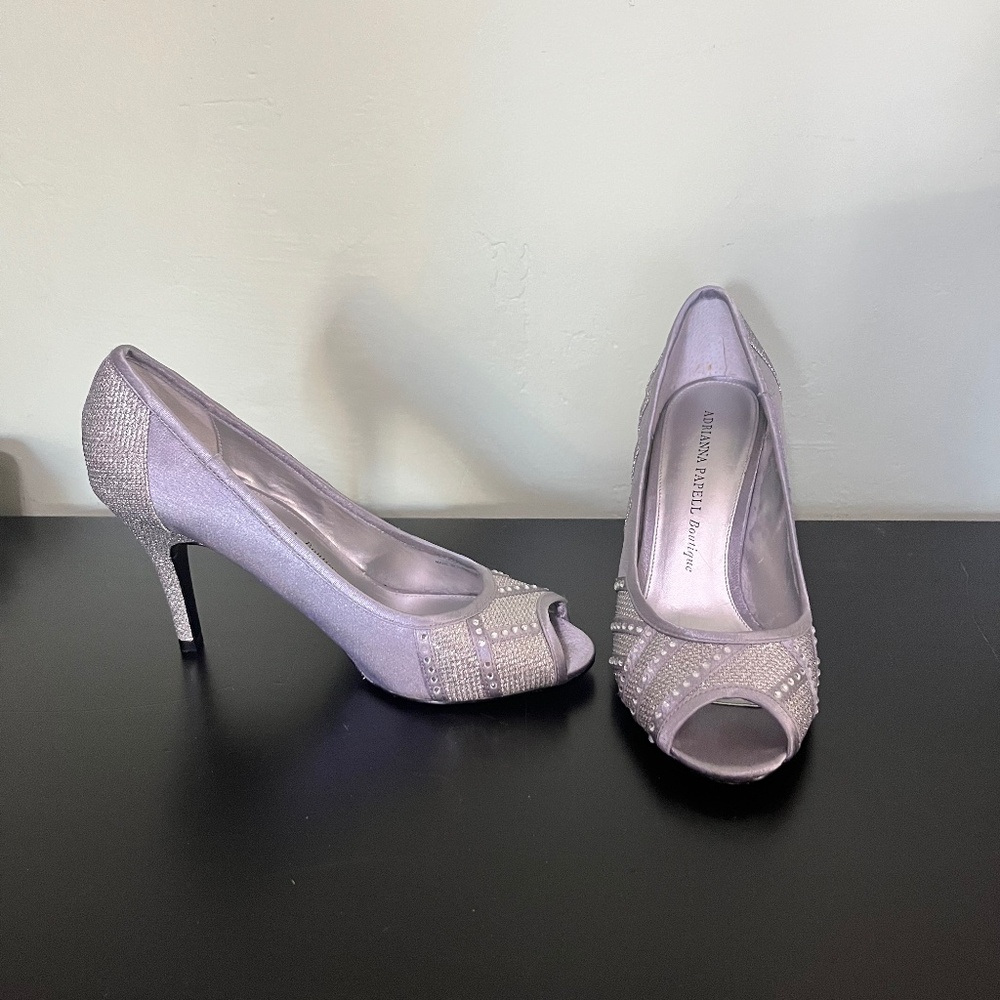 Sparkly Silver Heels